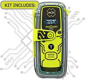 ACR ResQLink View GPS Personal Locator Beacon Survival Kit Includes a Compact Beacon, GPS Tracking, Strobe Light, Signal Mirror, and Waterproof Gear for Emergencies.