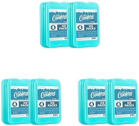 Cool Coolers by Fit + Fresh, Reusable XL Slim Ice Packs for Lunch Boxes, Green (Pack of 24)