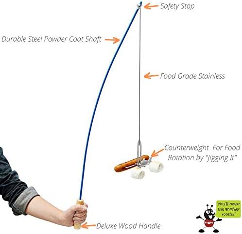 Campfire Roasting Sticks – Smore Sticks & Hot Dog Skewers for Fire Pit Cooking – Camping Essentials & Must Haves Campfire Accessories for Family Fun Outdoors