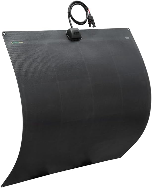 Flexible Solar Panel 120W 12V ETFE,32.3in x 30.5in Semi-Flexible Bendable Mono Solar Panel High Efficiency 120 Watt for RV Van Roof TopCamping Home Boat Marin