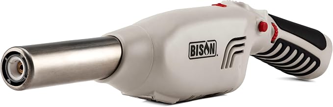 Bison Airlighter 420 | White | Cordless Fire Starter | Camping Essential | Torch Lighter | Perfect for Fire Pits, Camping, Charcoal Grills, Fireplaces | Refillable Butane with Built-in Blower