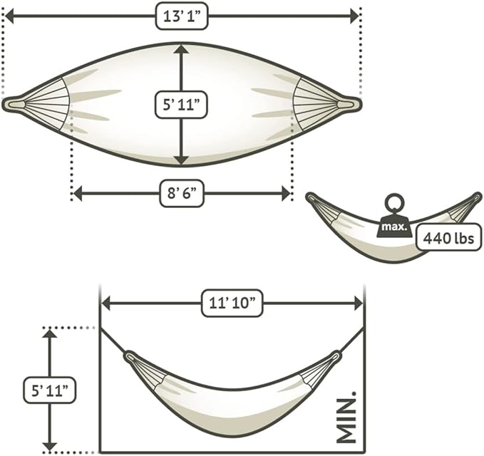LA Siesta Brisa Classic Hammock, Handmade, Weather-Resistant, Tear-Resistant Hammock for Indoor & Outdoor Relaxation, Size-King - Cedar