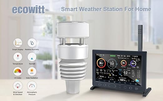 ECOWITT Wittboy Pro Weather Station HP2564, with 7 Inch HP2560 TFT Display Console and WS90 Outdoor Weather Sensor, Supports WU/WeatherCloud/Wow/Ecowitt Servers,915 MHz