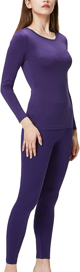 DEVOPS Women's Thermal Underwear Long Johns Top & Bottom Set