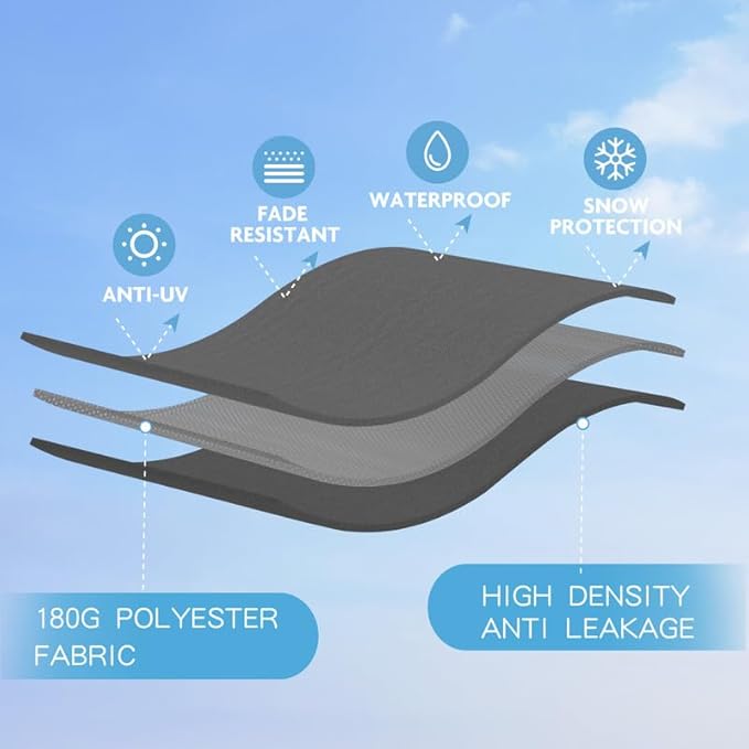 GREEN PARTY 15 ft Rectangle Patio Umbrella with Base Included, Double-Sided Table Umbrella with Crank, Large Outdoor Umbrellas for Patio Poolside Garden Backyard, Smoky Gray