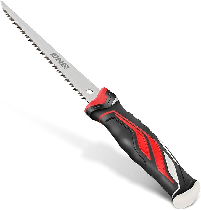 DNA MOTORING 6 in Drywall Wallboard Hand Saw, Bi-Ground Teeth Jab Saw, Faster Cutting Handsaw for Drywall, Wallboard, Plywood, PVC, TOOLS-00588