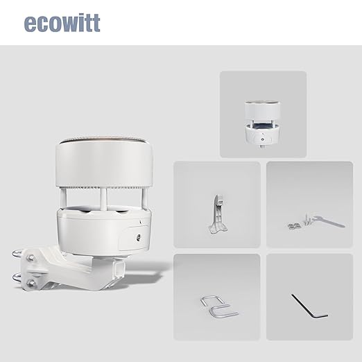 ECOWITT Weather Station WS3912, Includes WS3910 Indoor 7.5'' LCD Display with CO₂ Detector Sensor, and WS85 Outdoor Sensor Array, and WN32 Outdoor Single-Channel Thermometer&Hygrometer Sensor, 915 MHz