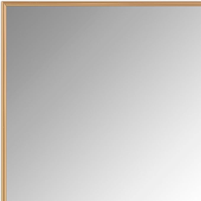 Frame My Mirror Gold Metal Framed Mirror, 30" x 42" Champagne Bronze Mirror for Bathroom, Metal Frame, True Reflections Glass, Stanton Design, Hangs Horizontally or Vertically, Made in USA