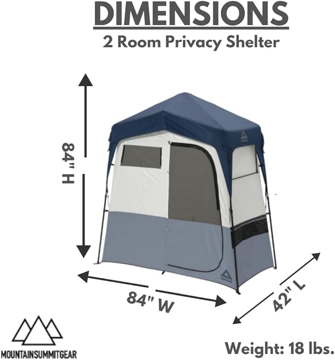 Caddis Rapid Privacy Shelter 1/2-Rooms, Camping Shower & Portable Toilet Tent, Privacy Tents for Camping, Pop Up Tent for Showering, Changing or Lavatories, Portable Shower, (by Caddis Sports Inc.)