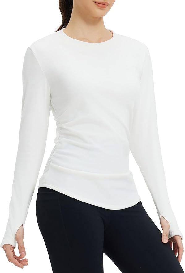 baleaf Womens Thermal Shirts Fleece Lined Long Sleeve Tops Workout Base Layer Slim Fit Cold Weather Gear