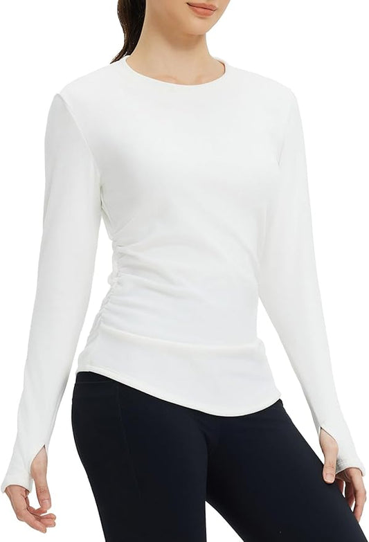 baleaf Womens Thermal Shirts Fleece Lined Long Sleeve Tops Workout Base Layer Slim Fit Cold Weather Gear