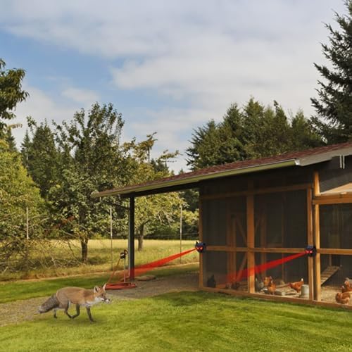 6 Pack Solar Deer Repellent Outdoor, Waterproof Wild Nocturnal Animals, Squirrel Repeller with Red Lights, Dog, Skunk Repellent for Yard, Predator, Cat, Wolf, Hawk, Coyote, Fox, Raccoon, Snake, Rabbit