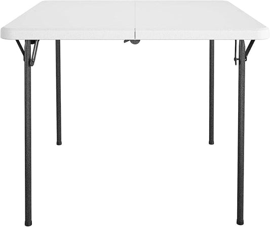 COSCO XL 36" Fold-in-Half Card Table w/Handle, White, Indoor & Outdoor