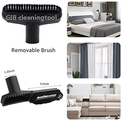 6 Pcs Vacuum Attachments 1 1/4" Vacuum Cleaner Attachments - 1 1/4 inch (32 mm) & 1 3/8 inch (35 mm) Vacuum Hose Adapter, 1 1/4 inch Vacuum Cleaner Accessories Brush Kit