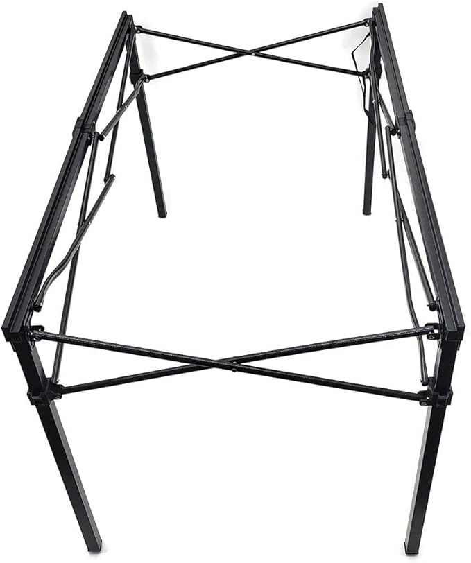 GoTEAM! Portable Heavy Duty Aluminum Roll-Top Table, Camping/Tailgating/Beach Instant Table with Carry Bag (Large)