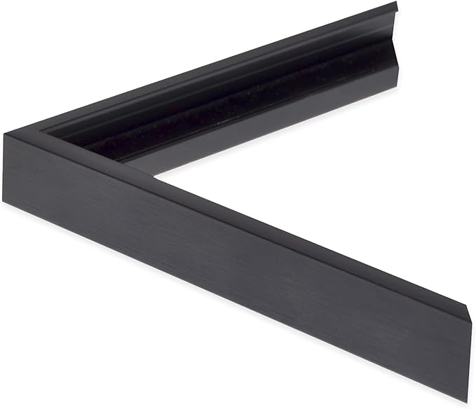 Frame My Mirror Black Metal Framed Mirror, 28" x 54" Mirror for Bathroom, Metal Frame, True Reflections Glass, Black Finish, Stanton Design, Hangs Horizontally or Vertically, Made in USA