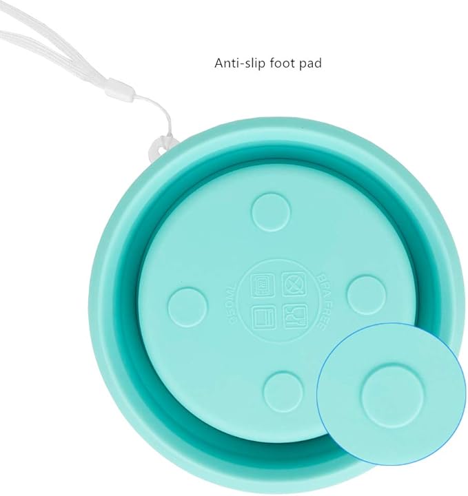 CARTINTS 950ml Collapsible Bowls-Silicone Food Storage Containers-Prep/Storage Bowls with Lids-Silicone Lunch Containers, Ideal for Travel and Camping (Blue)