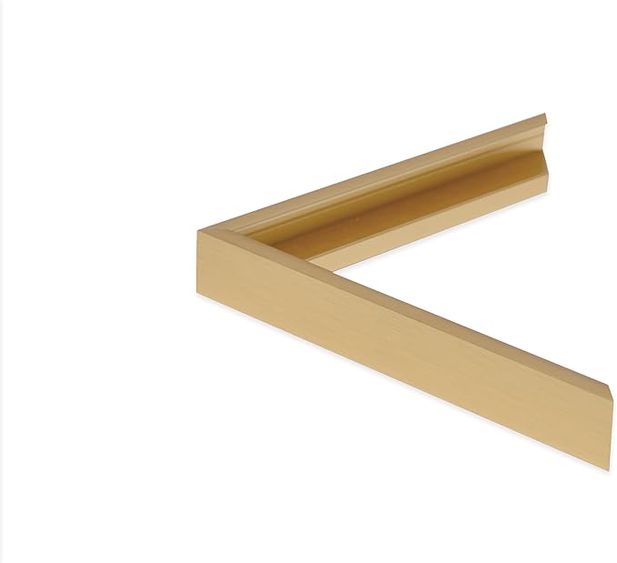 Frame My Mirror Gold Metal Framed Mirror, 24" x 36" Champagne Bronze Mirror for Bathroom, Metal Frame, True Reflections Glass, Stanton Design, Hangs Horizontally or Vertically, Made in USA