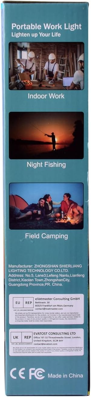 ERAY Rechargeable Work Light with Remote Control and Stand,15000mAh Battery 10000LM Worklight, Portable Solar Camping Lights, IP66 4 Lighting Modes Work Lights for Outdoor Emergency Car Repairing