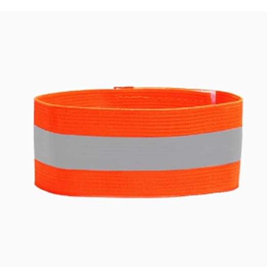 4PCS Reflective Wrist Strap 4x1.5cm Running Safety Gear Reflective Wristbands High Visibility Bike Ankle Bands Reflector Armband Self-Adhesive Reflective Bands for Walking,Night Sports Orange