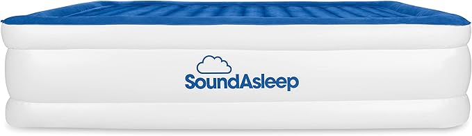 SoundAsleep Products CloudNine Series Air Mattress Includes Dual Smart Pump Technology - Full Size