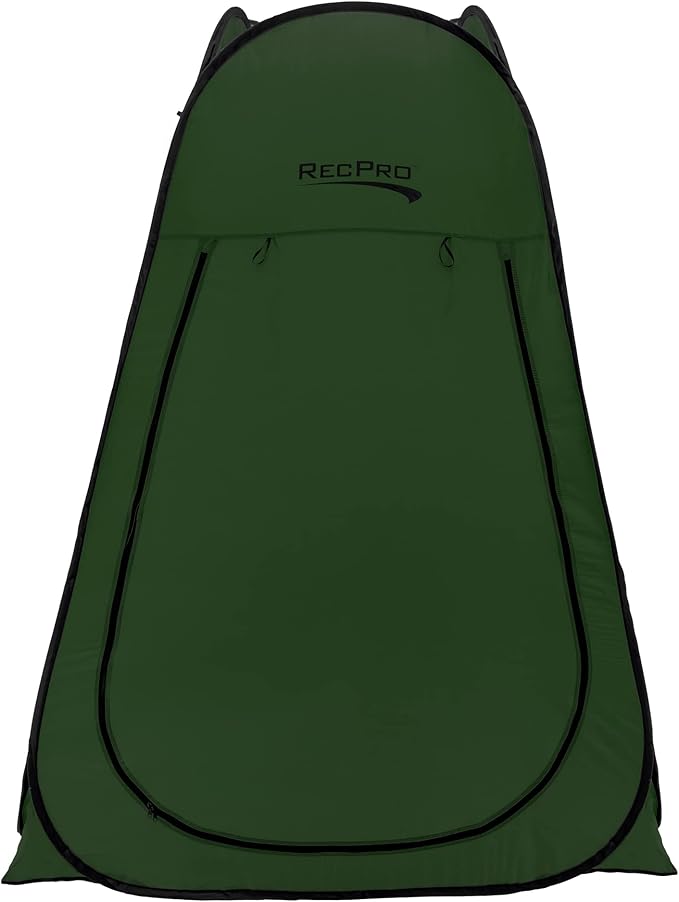 RecPro Portable Pop Up Privacy Tent | Changing Room, Toilet, Shower, Rain Shelter for Camping & Beach | Includes Carry Bag, Ground Cover, and rain Cover