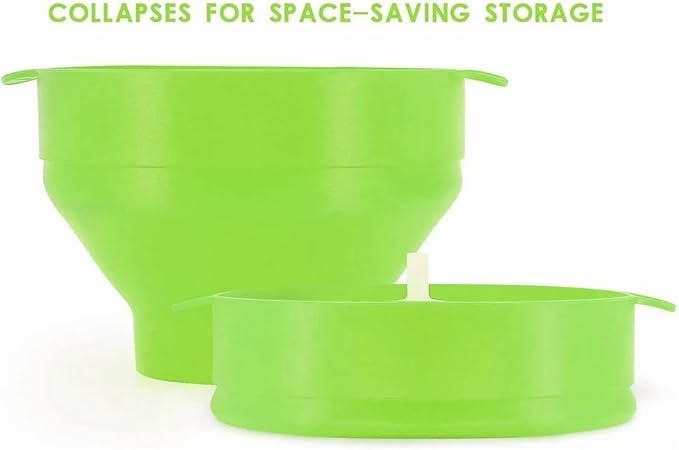 Collapsible Silicone Microwave Hot Air Popcorn Popper Bowl With Lid Microwave Silicone Popcorn Popper Collapsible Silicone Popcorn Maker Bowl