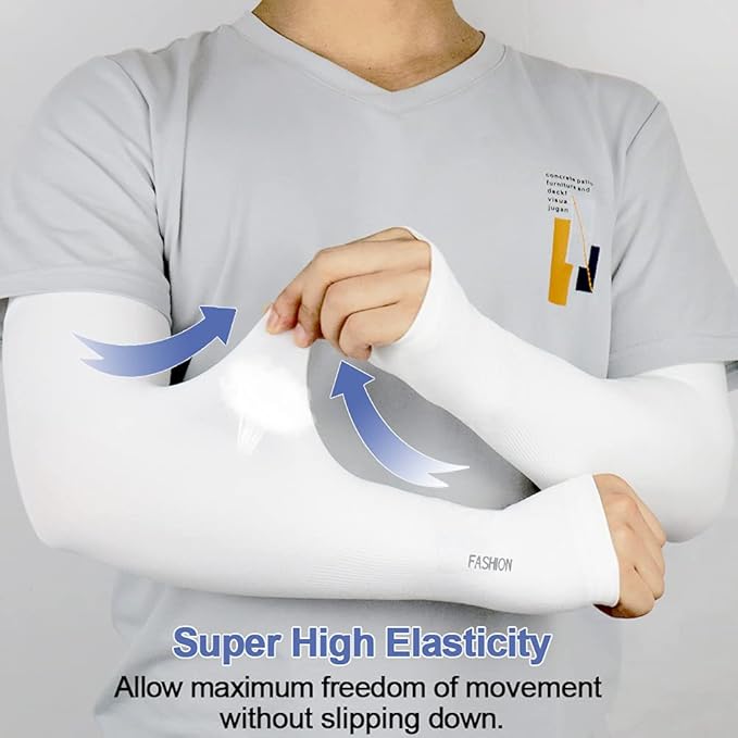 beister 3/6 Pairs UV Cooling Arm Sleeves Sun Protection Unisex for Sports, Cycling, Golf, Running