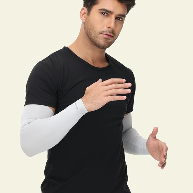 Ice Silk Cooling Sun Protection UPF50 UV-resistance Compression Arm Sleeve Warmer Lightweight