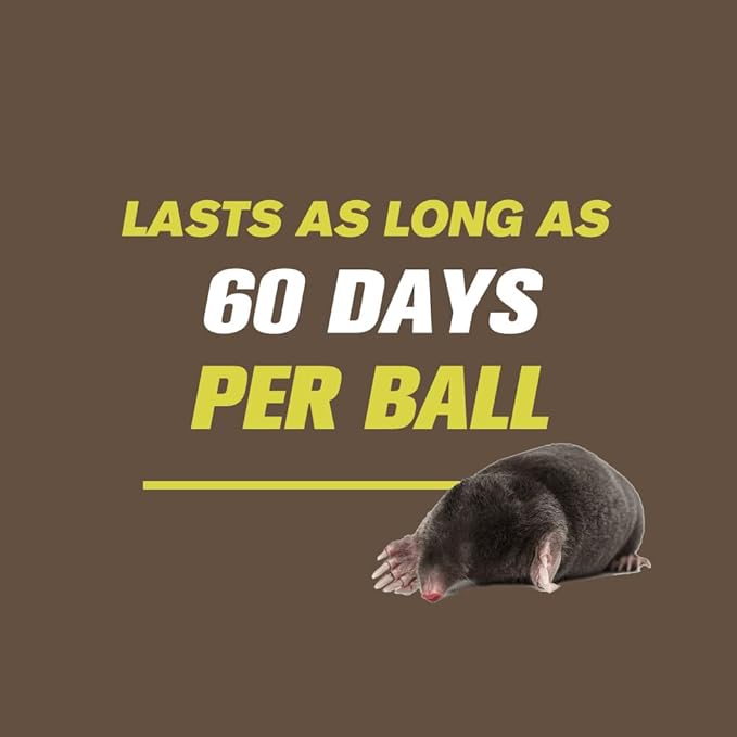 Mole Repellent for Lawns, Gopher Repellent, Groundhog Vole Repellant Outdoor, Keep Moles Out of Garden/Lawn, Pet Safe Mole Repellant, Lasting Protection, Easy to Use-8P