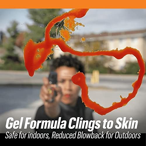 VEXOR Pepper Spray Gel—Police Strength—Flip-Top & Finger Grip—Quick Release Key Ring—20+ Shots—10-12 Ft. Range—5 Colors