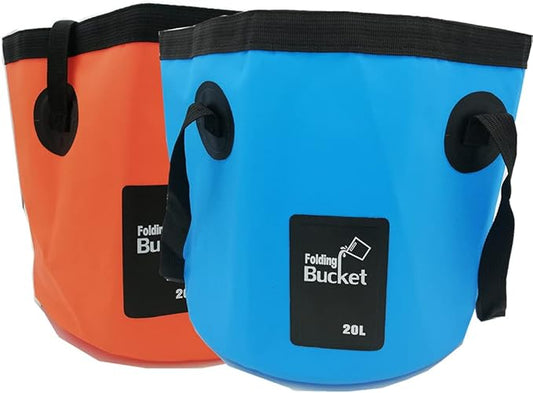Collapsible Buckets, Camping Water Storage Container 5 Gallon(20L) Portable Folding Bucket Wash Basin