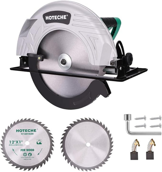 Hoteche 12-Inch Circular Saw 4-HP Compact Portable Table Saw with Saw Blade for Desktop Use