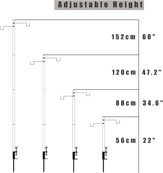 HIKEMAN Folding Lantern Stand Pole Portable Lamp Stand Hook Collapasible Light Stand Holder for Camping Fishing Picnic BBQ Outdoor Activities (Blue)