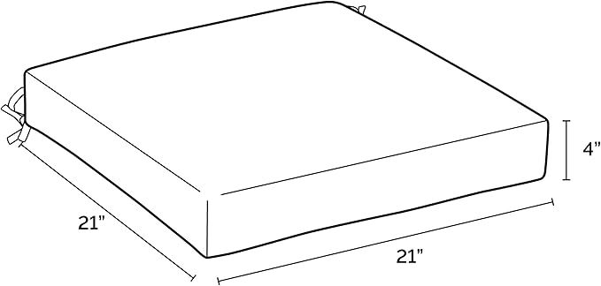 Arden Seat Cushion, 21 x 21, Rain-Proof, Fade Resistant, Cushion for Patio Dining, Adirondack, and Outdoor Chairs Sapphire Aurora Blue Damask