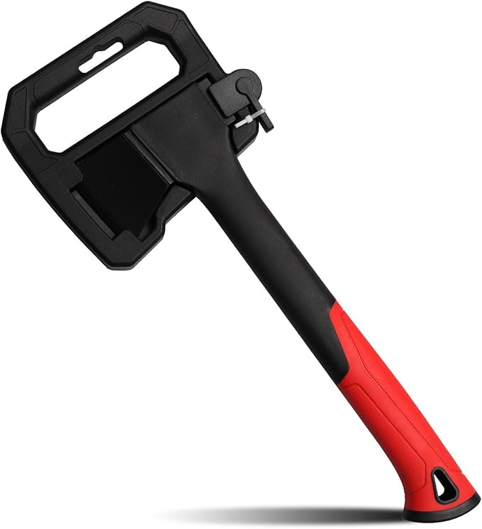 Camping Hatchet 14 Inch,Survival Hatchet Tactical for Wood Chopping and Kindling,Hatchet Axewith V Grind Blade, Lightweight Nylon Fiber Handle,for Outdoor Survival, Gardening, Hiking(XS)