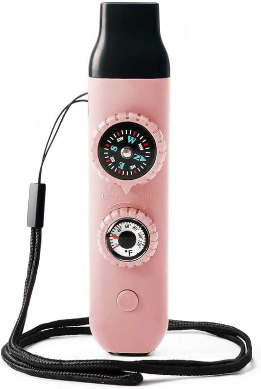 Emergency Survival Safety Whistle，Whistle for Kids with Lanyard,Compass,Thermometer,Ideal for Kayaking, Boating, Hiking, Camping, Climbing