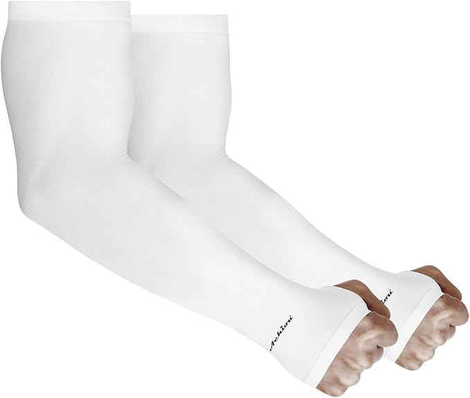 Achiou Arm Sun Sleeves Compression UV Protection Cooling for Men Women Summer Sunblock Basketball Football, Cover Arms Tattoo