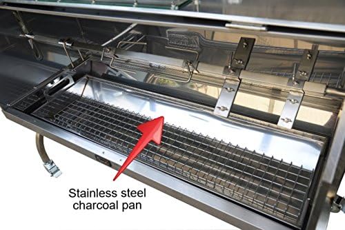 52" Charotis Propane/Charcoal 50W motor,100% Stainless Steel BBQ rotisserie for whole pig, lamb, goat - Model SSGC1