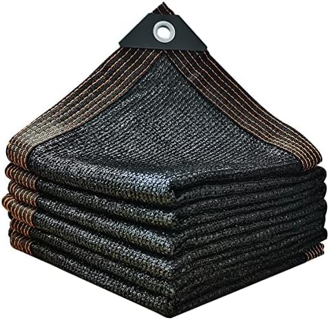 90% Shade Cloth 10 ft X 12 ft Shade Tarp Black Taped Edge with Grommets,Black Patio Shades Sun Blocking