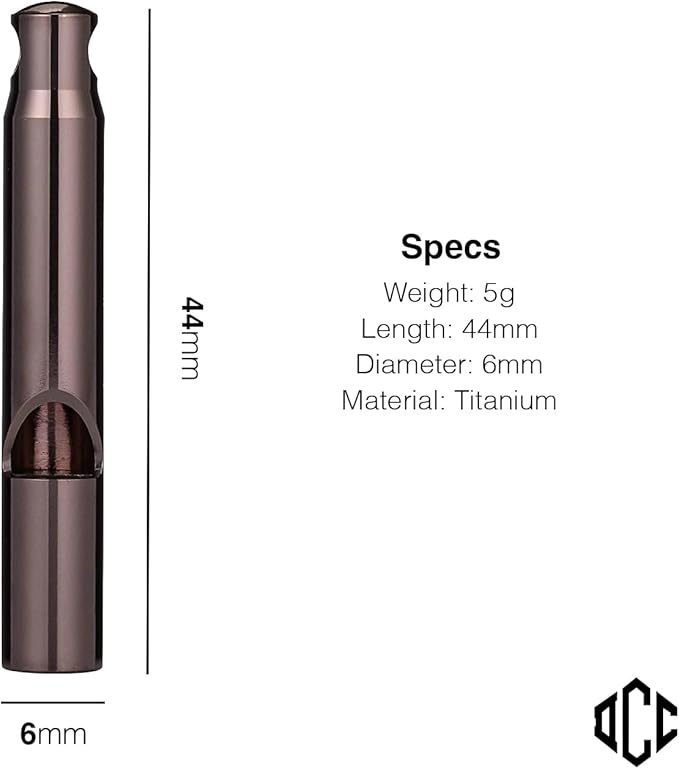 DAILYCARRYCO. TiWhistle - Titanium Emergency Whistle (Light Purple)