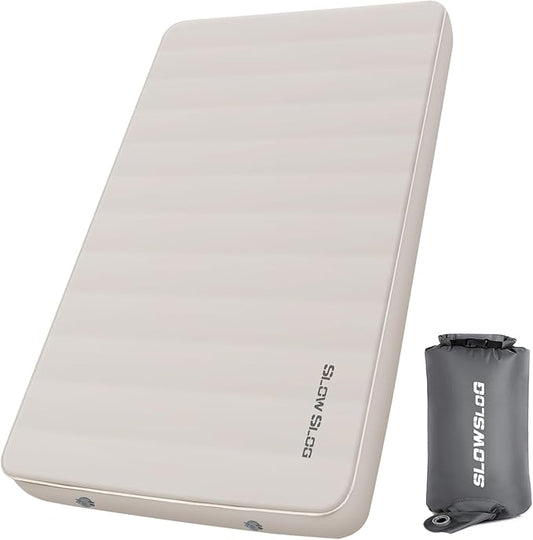 Self-Inflating Sleeping Pad with Portable Electric Air Pump, 4in Thick Memory Foam Camping Mattress for Tent Cot & Car Travel, Fast Inflate & Deflate Camping Pad