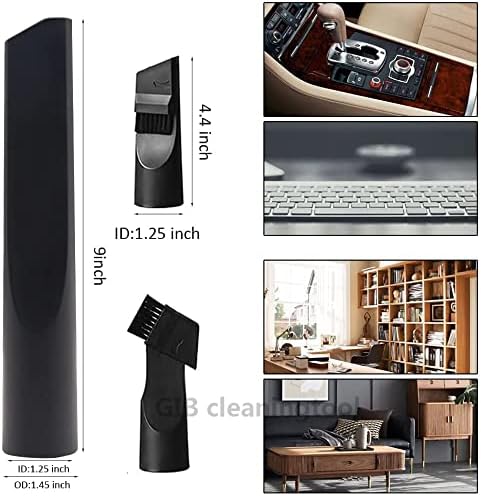 6 Pcs Vacuum Attachments 1 1/4" Vacuum Cleaner Attachments - 1 1/4 inch (32 mm) & 1 3/8 inch (35 mm) Vacuum Hose Adapter, 1 1/4 inch Vacuum Cleaner Accessories Brush Kit