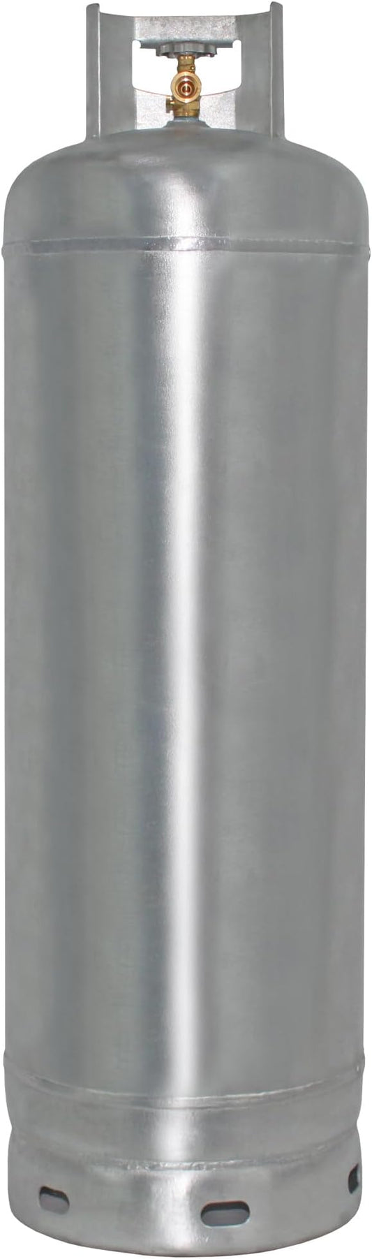 Flame King YSN100-GALV 100LB Galvanized Steel Propane Tank with POL Valve, Rust and Corrosion-Free, Built to Last