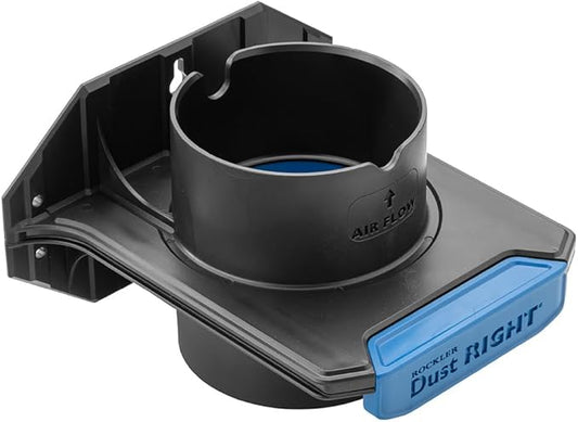 4'' To 4'' Ready-Mount Self Cleaning Blast Gate - Durable Polymer Dust Blast Gate w/Integral Bracket - Max Airflow, Easy Wall Mount Blast Gate - Ideal for Woodworking Dust Collection System