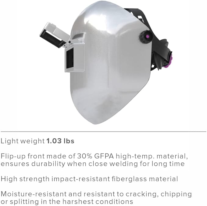 Flip Up Chopped Fiberglass Sugar Scoop Welding Helmet, Medium Cut top and Bottom Sugar Scoop Pipeline Welding Hood