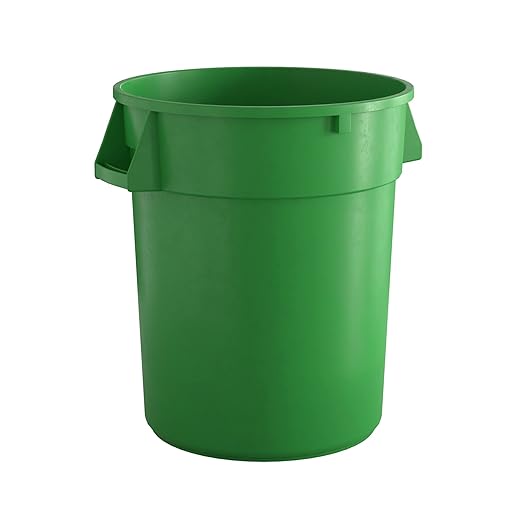 32 Gallon Green Round Commercial Trash Can