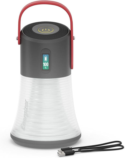 Energizer X1200 Rechargeable LED Lantern, Battery Genius Power Indicator Technology, Rugged IPX4 Water Resistant Lantern for Camping, Hiking, Fishing, Emergency (USB Cable Included)