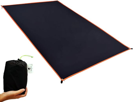 GEERTOP Ultralight Tent Footprint Waterproof Black Tent Tarp Ground Sheet Mat for Under Tent, Camping, Backpacking, Hiking, Picnic
