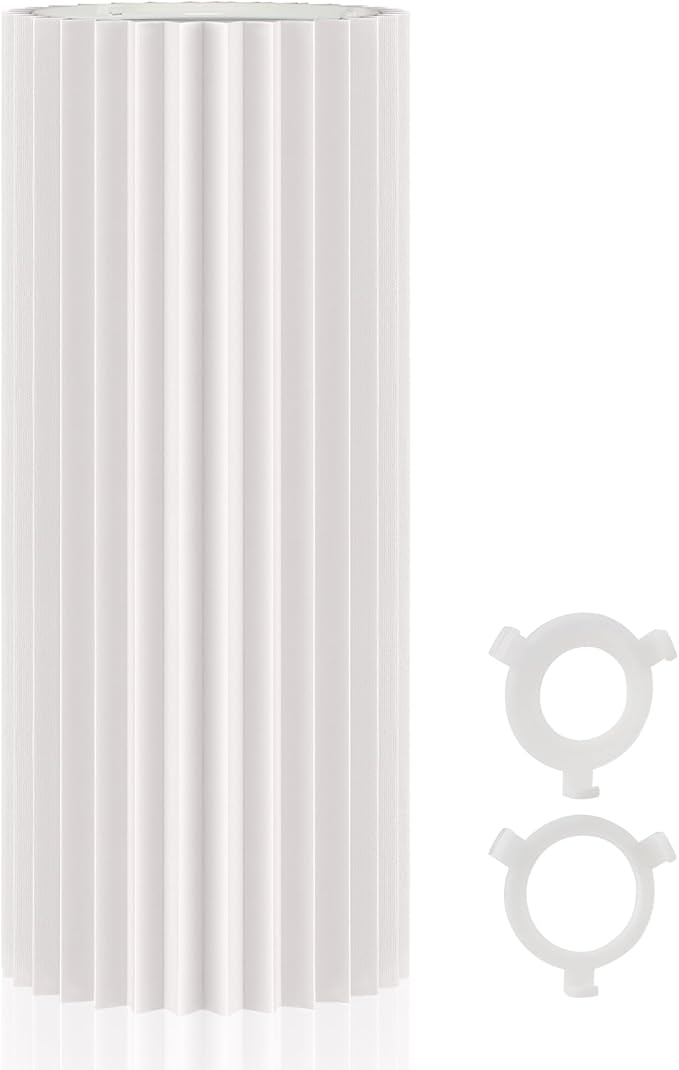 Drum Lamp Shades for Floor Lamps Tall Lamp Shade for Modern, 15.7"x5.9"x5.9" Replacement Lamp Shades, Large Pleated Linen Round Lamp Shade